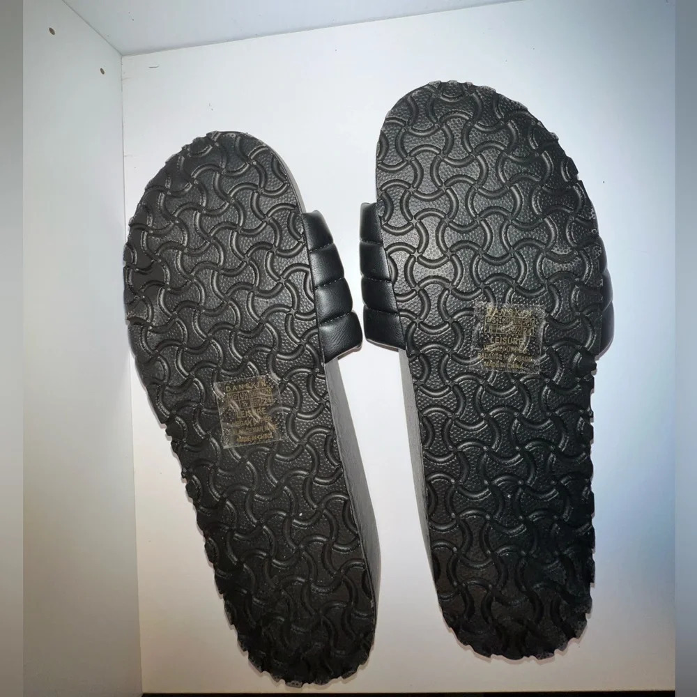 Danskin, 8, black, leisure, vegan upper, slip on sandals,‎ balance man-made. - Picture 4 of 7